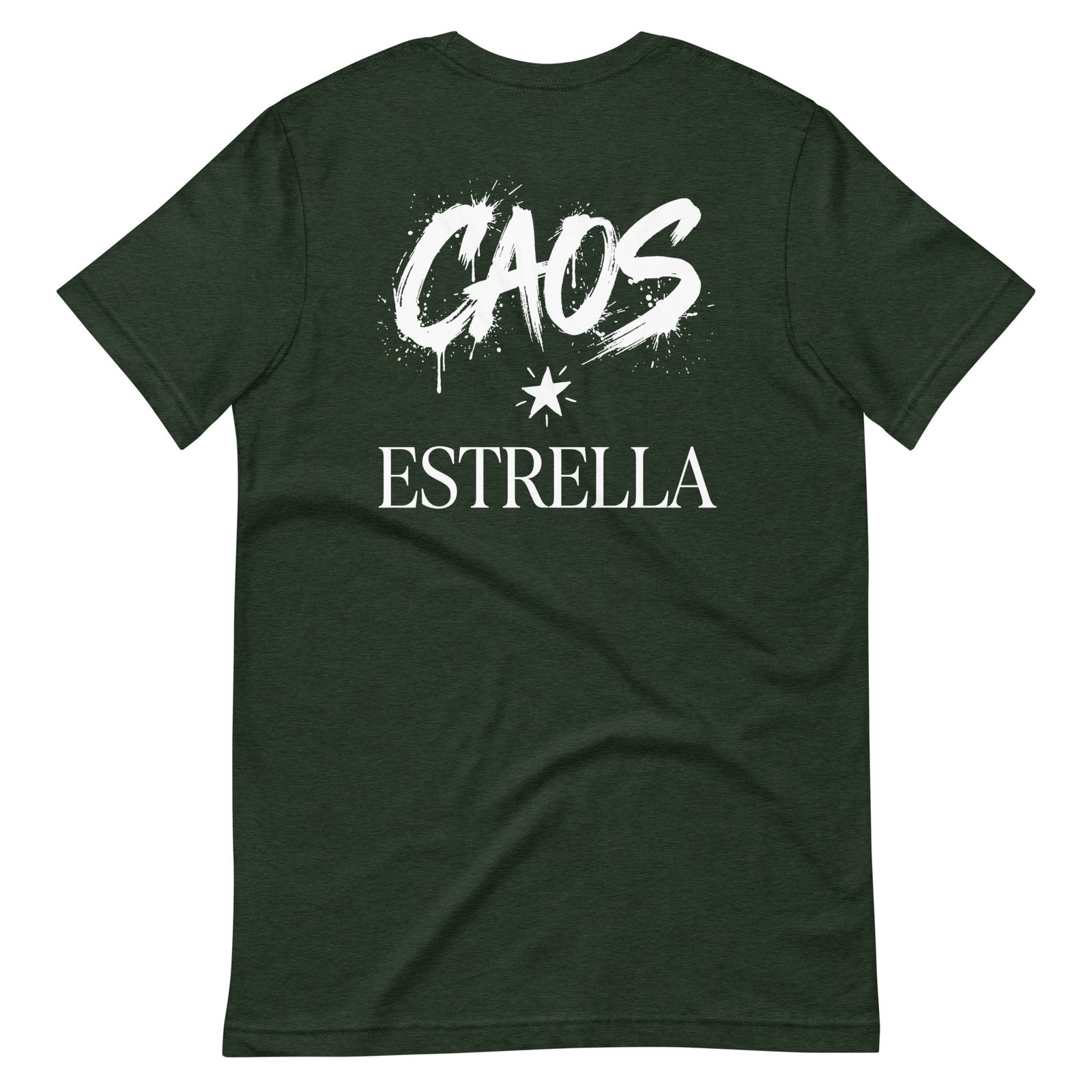 Camiseta de manga corta unisex Caos-Estrella. Colores Oscuros - Imagen 11