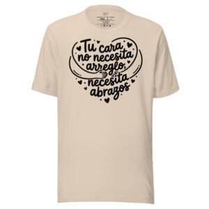 Camiseta de manga corta unisex Tu Cara. Colores Claros